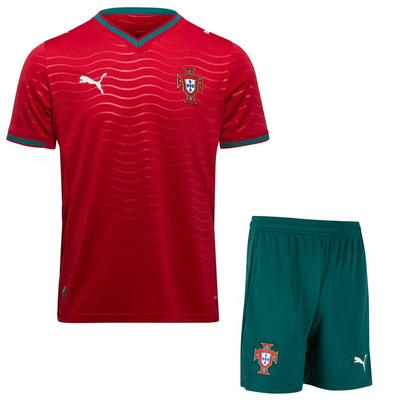 ست تی‌شرت آستین کوتاه و شلوارک ورزشی مردانه مدل پرتغال Home WC 2026