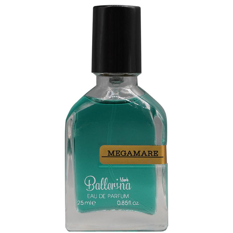 عطر جیبی زنانه بالرینا مدل مگاماره MEGAMARE با رایحه خنک، تلخ حجم 25 میلی‌ لیتر