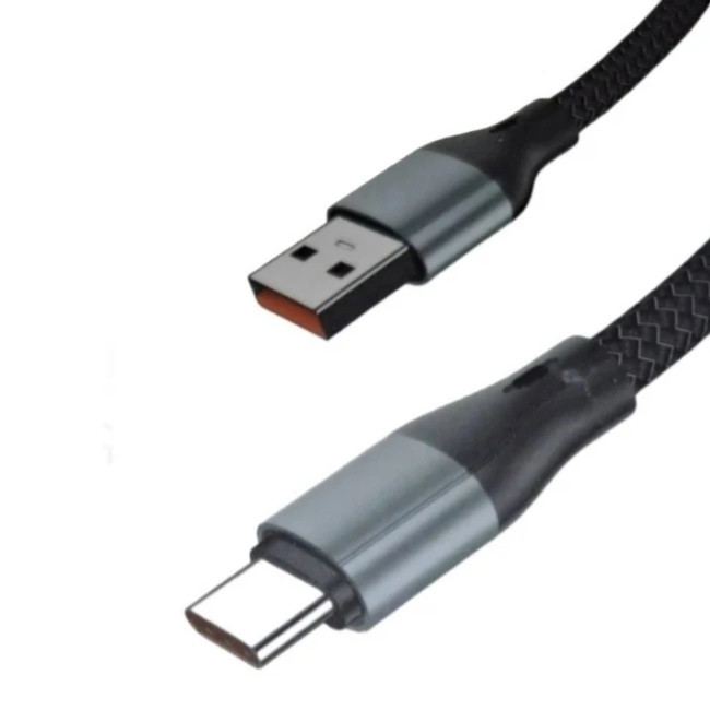 کابل تبدیل USB به USB-C ال او ال مدل FAST CHARGE 6A MAX طول 1 متر