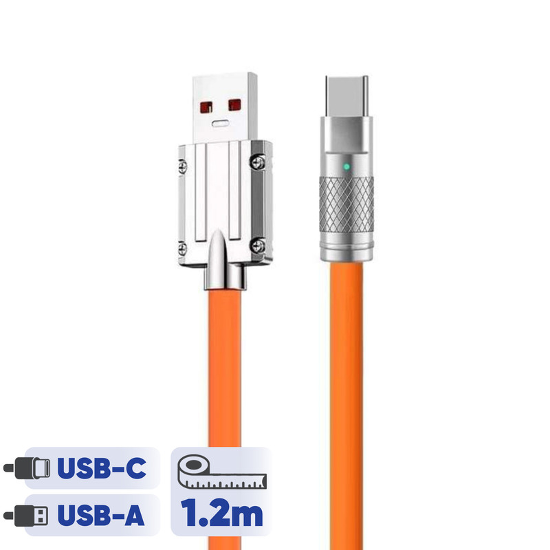 کابل تبدیل USB به USB-C اچ تی ام مدل 6A طول 1.2متر